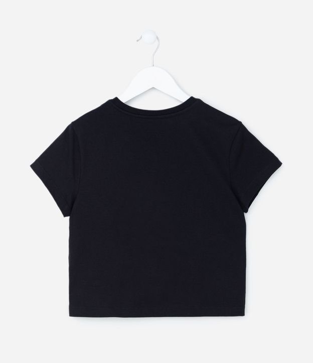 Remera Corta Infantil con Bordado de Mariposa en Lentejuelas - Talle 5 a 14 años 2