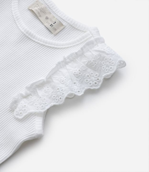 Musculosa Infantil en Rib con Volado en Broderie - Talle 1 a 5 años 8