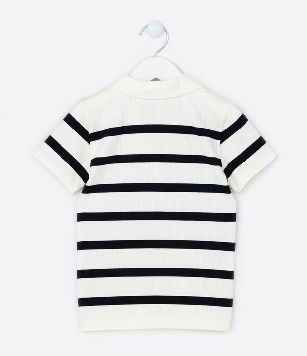 Camisa Infantil Acanalada Seamless con Cuello Polo 4