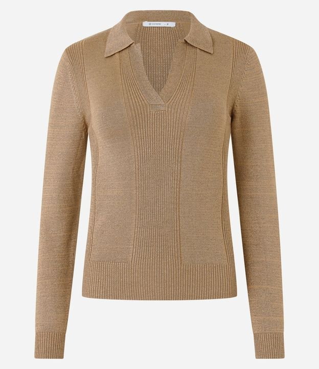 Blusa en Viscosa con Cuello V y Solapa 5