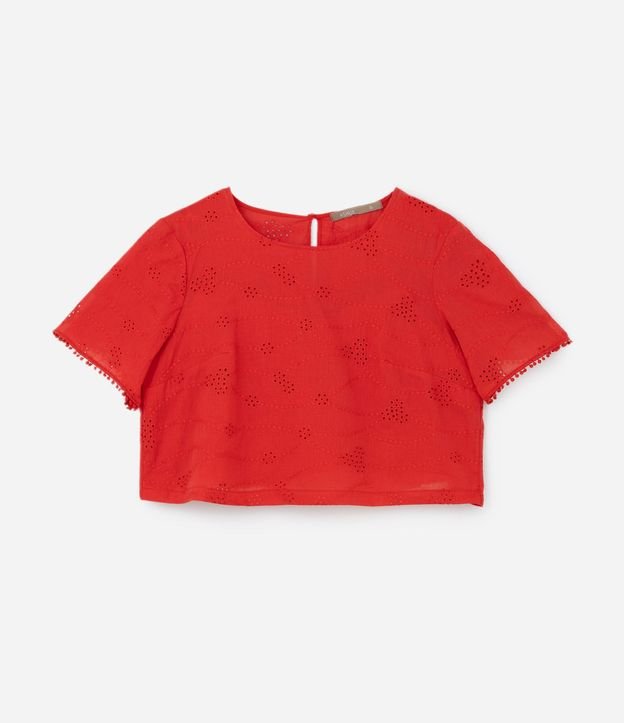 Blusa en Laise con Agujeritos Curve & Plus Size