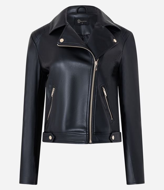 Campera Biker en PU con Punto Roma en la Manga 7