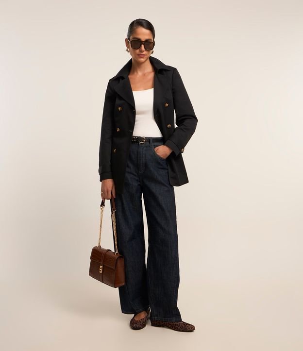 Buzo Trench Coat Alfaiatado con Detalles Acetinados 4