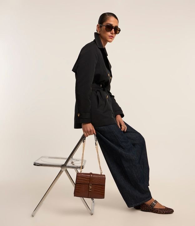Buzo Trench Coat Alfaiatado con Detalles Acetinados 9