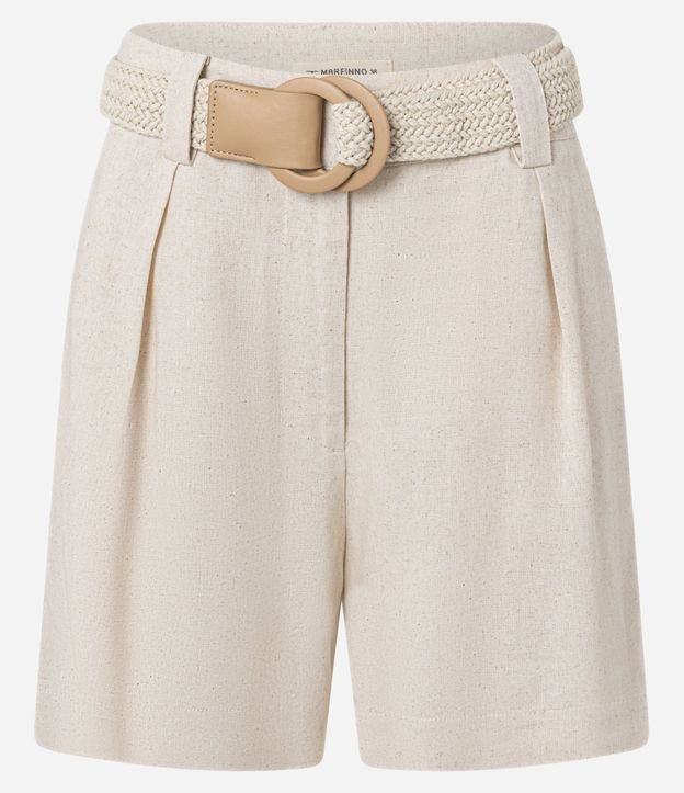 Short en Viscolino con Cinturón de Ráfia 6