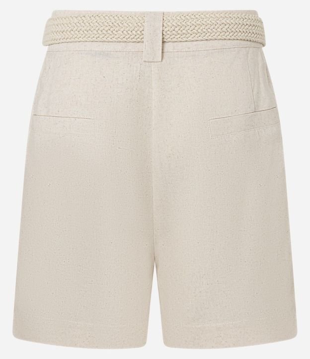 Short en Viscolino con Cinturón de Ráfia 7