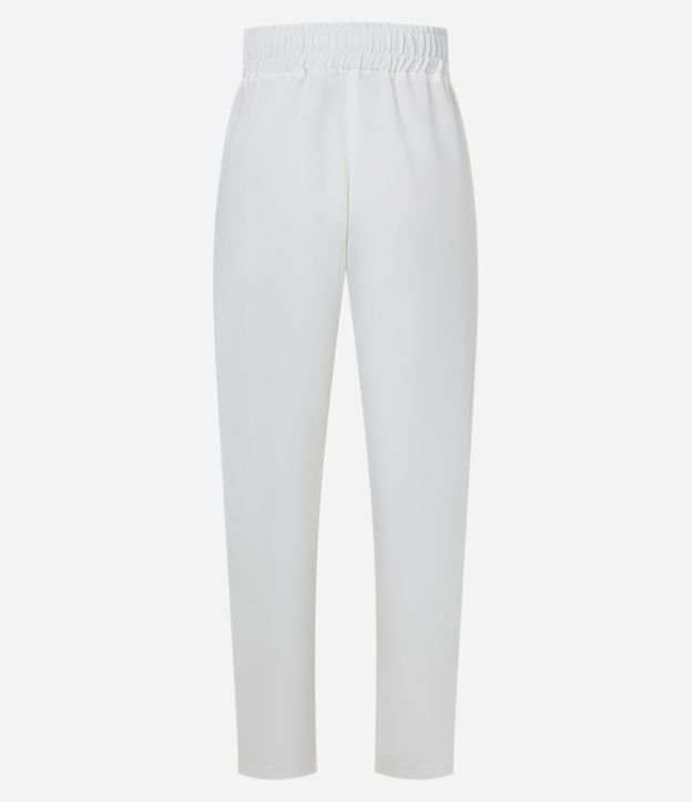 Pantalón Carrot en Crepé con Detalles Fruncidos y Cintura Elástica 8