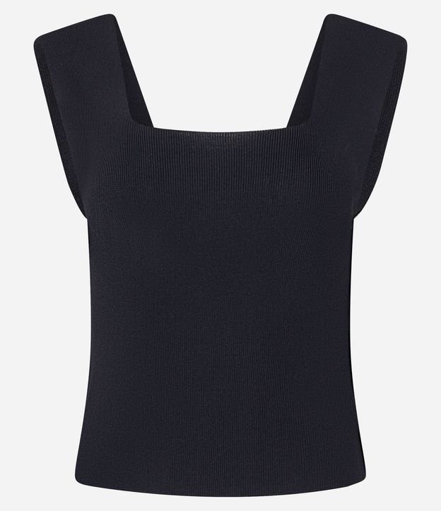 Blusa en Punto con Escote Cuadrado y Bretel Ancho 5