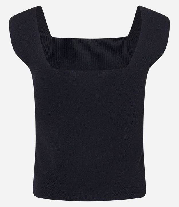 Blusa en Punto con Escote Cuadrado y Bretel Ancho 7