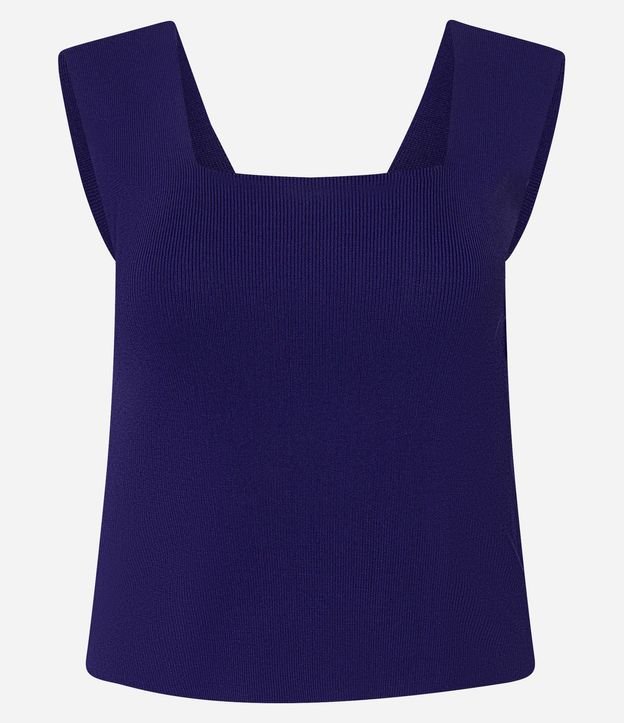Blusa en Punto con Escote Cuadrado y Bretel Ancho 5