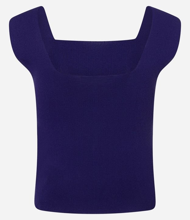 Blusa en Punto con Escote Cuadrado y Bretel Ancho 7