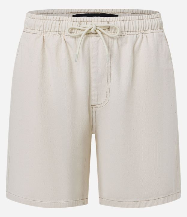 Bermuda Jeans con Cintura Elástica Bolsillos y Tag Aplicado 5