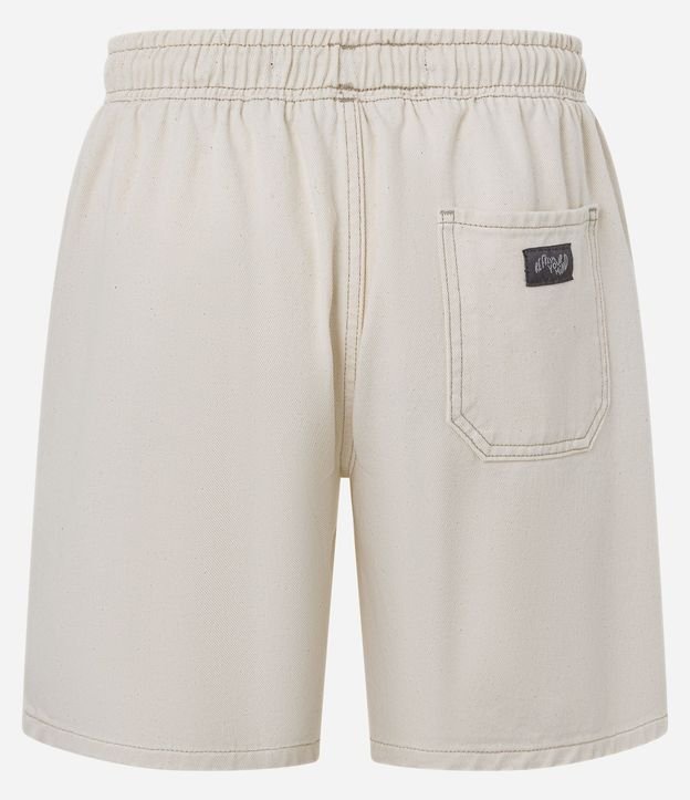 Bermuda Jeans con Cintura Elástica Bolsillos y Tag Aplicado 6