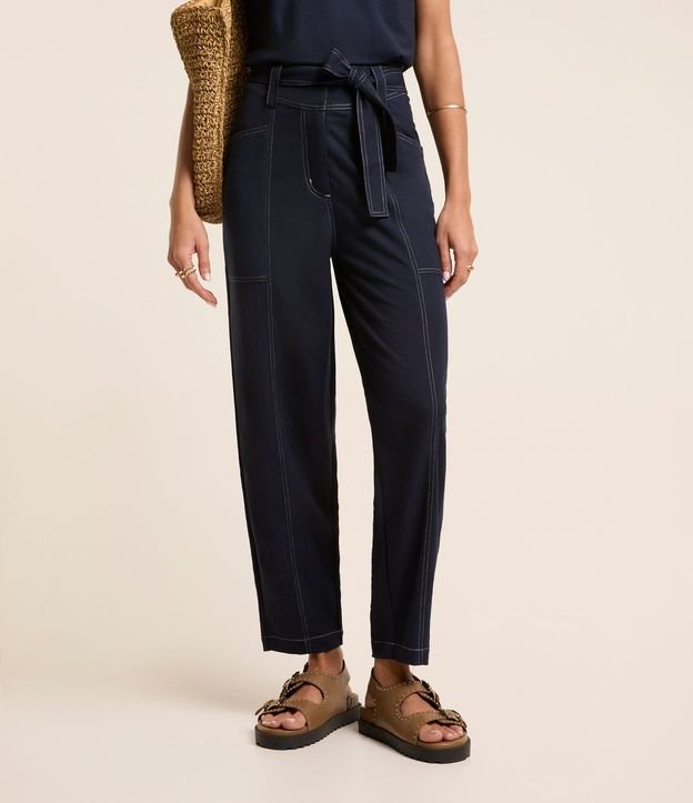 Pantalón Piquet Pespontada con Faixa 3