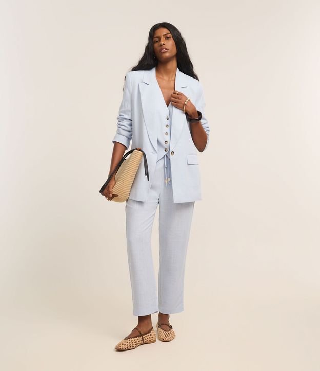 Pantalón Fluído en Viscolino con Cintura Elástica y Lazo 6