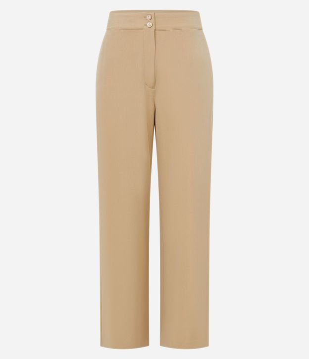Pantalón Wide Leg Sastrería Tiro Alto con Botones Dobles 6