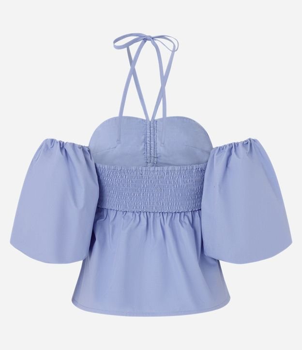 Blusa Hombro a Hombro en Tricolina con Lazo 7