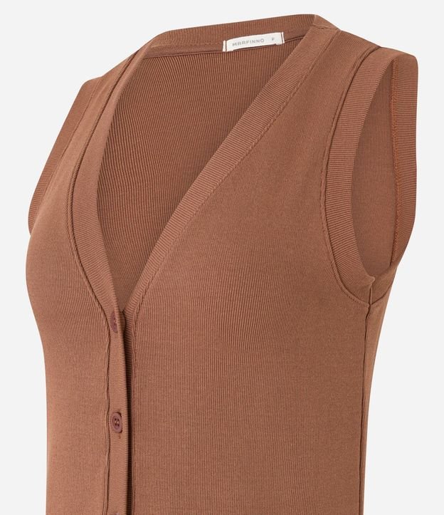 Blusa Chaleco en Rib con Abotonado Delantero 7