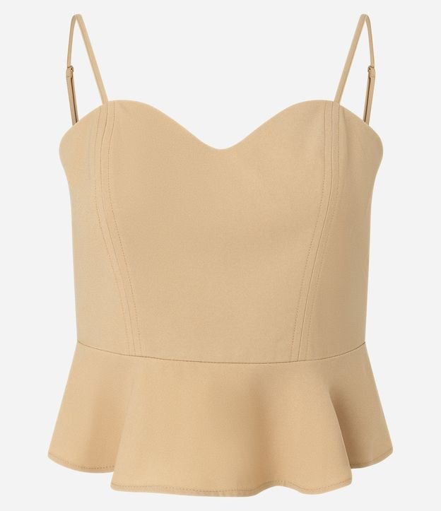 Blusa Corset en Crepé con Volado Peplum 6