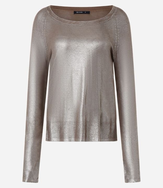 Blusa en Punto con Sisa Raglán y Foil