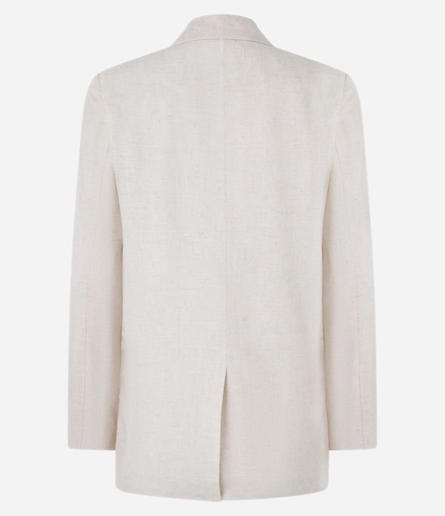 Blazer en Viscolino con Lapelas y Botón Único 10