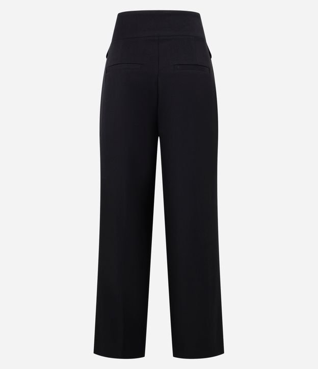 Pantalón Wide Leg Sastrería con Lapelas y Pliegues 6