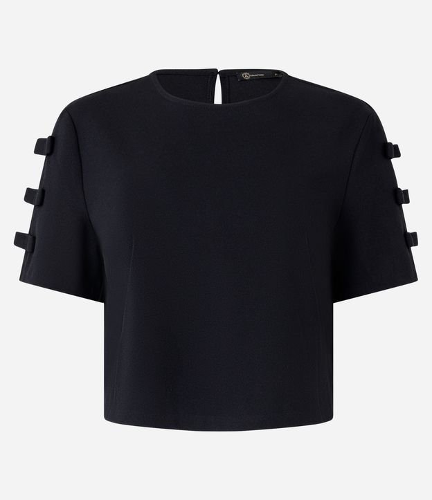 Blusa en Crepé con Lacitos en la Manga 7