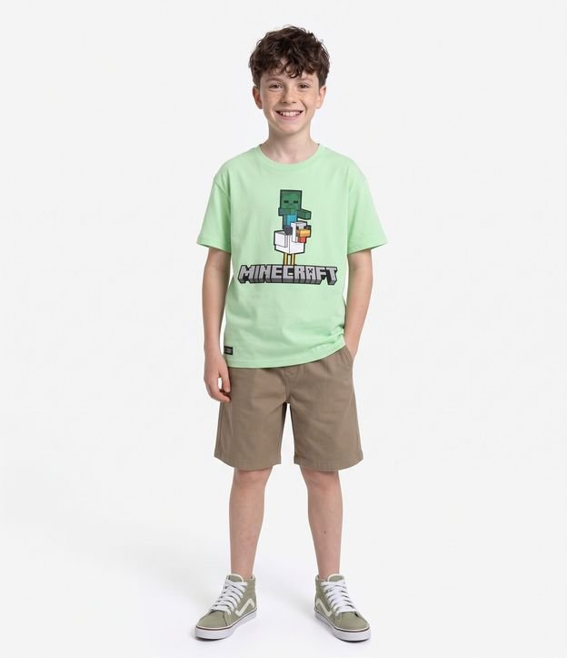 Remera Oversized Infantil con Estampa Minecraft - Talle 5 a 14 años