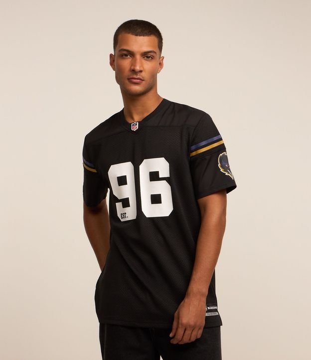 Remera Deportiva en Tecnologia Dry con Estampa  NFL Ravens 1