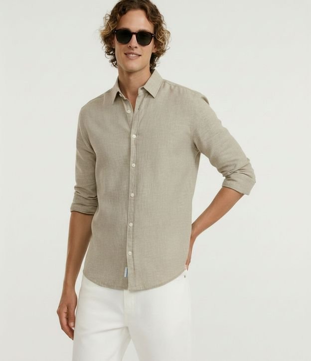 Camisa Comfort Básica en Lino