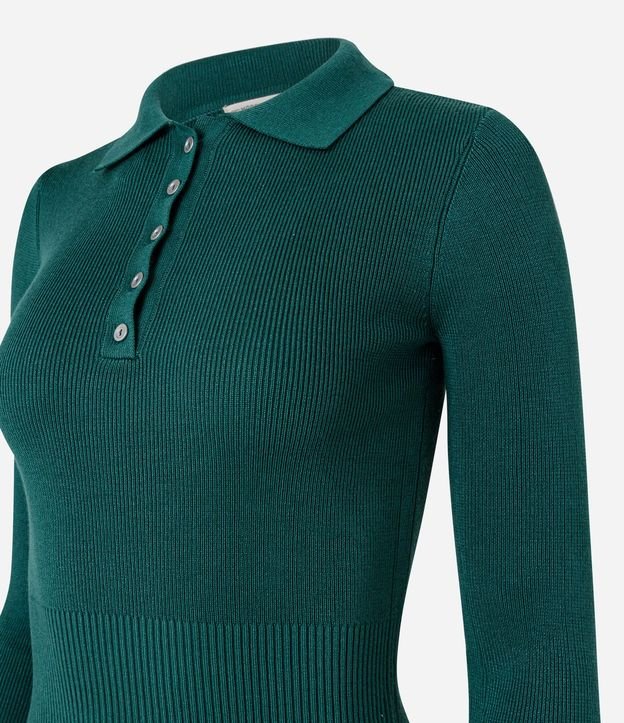 Suéter en Punto con Cuello Polo y Botones 2