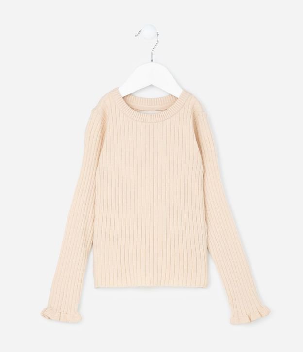 Blusa Infantil en Punto con volado en el puño - Talle 1 a 5 años