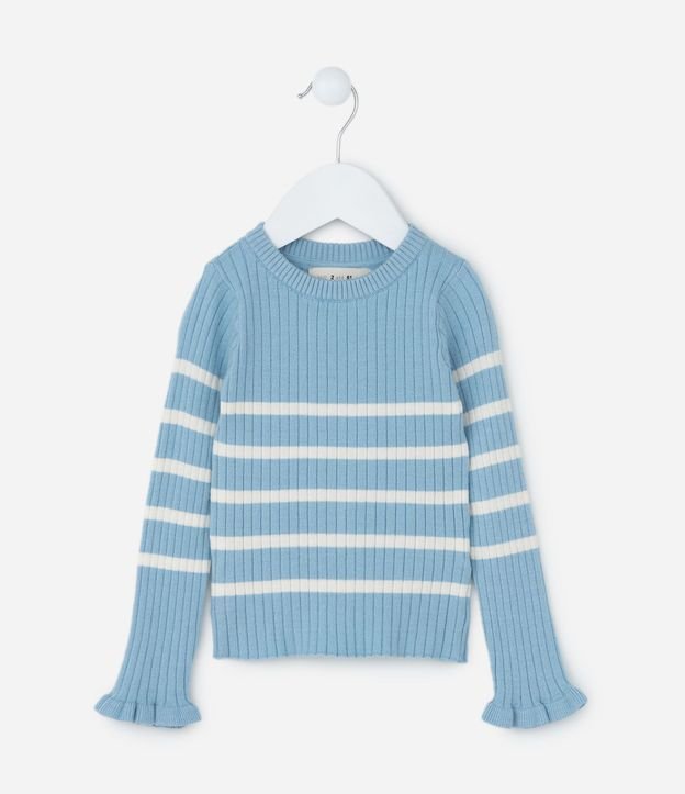 Blusa Infantil en Punto con Volado en los Puños - Talle 1 a 5 años