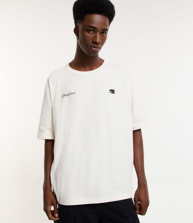 Remera Boxy en Algodón Grieso con Estampa Lettering 1