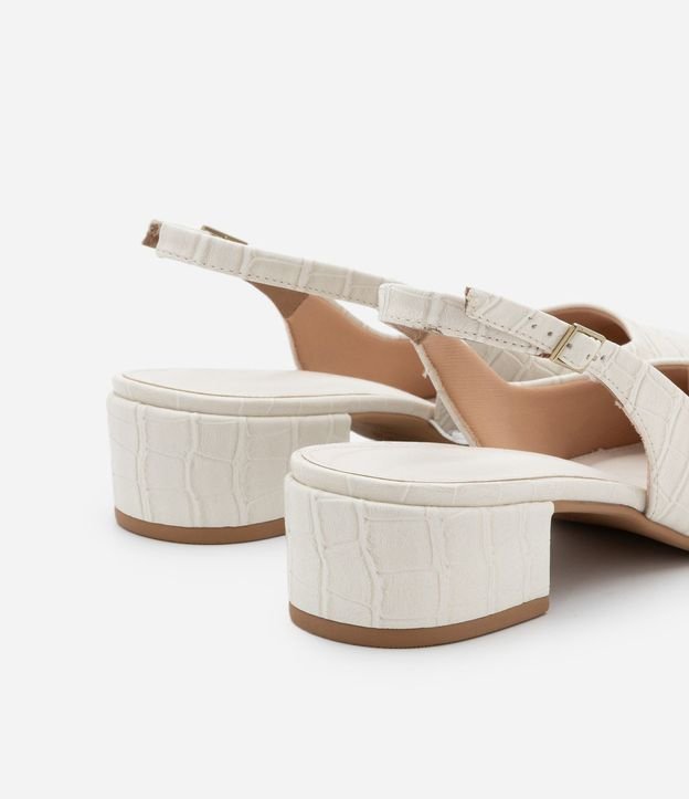 Tacones Slingback en PU con Textura Crocco 7