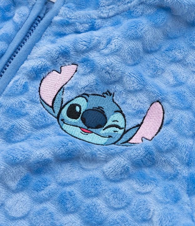Campera Infantil en Fleece con Bordado Stitch y Capucha con Orejitas - Talle 5 a 14 años 4