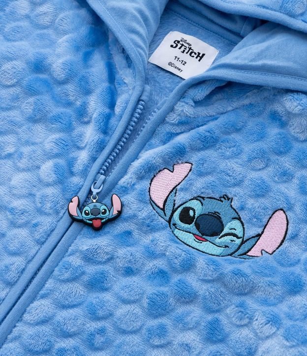 Campera Infantil en Fleece con Bordado Stitch y Capucha con Orejitas - Talle 5 a 14 años 5