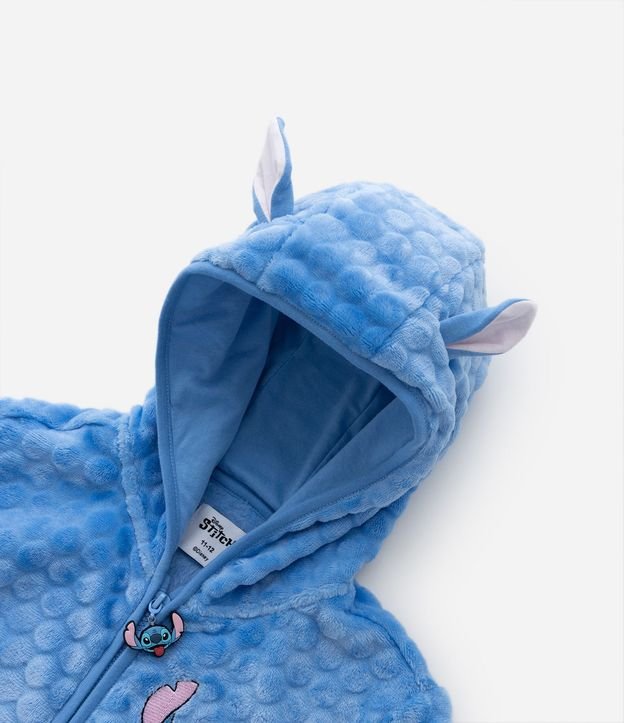 Campera Infantil en Fleece con Bordado Stitch y Capucha con Orejitas - Talle 5 a 14 años 7