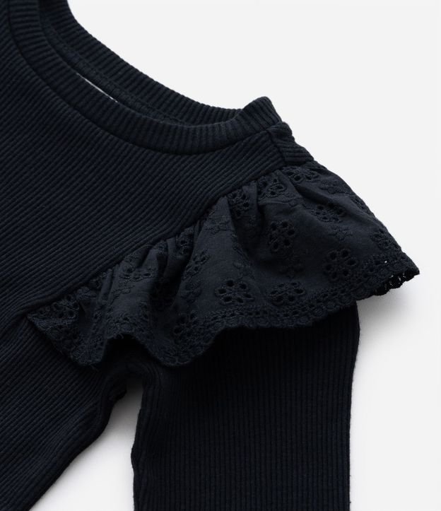 Blusa Infantil en Rib con Volados - Talle 1 a 5 años 5