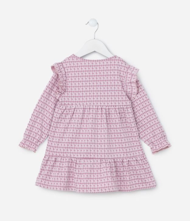 Vestido Infantil con Estampa Jacquard y Media Can Can - Talle 1 A 5 años 3