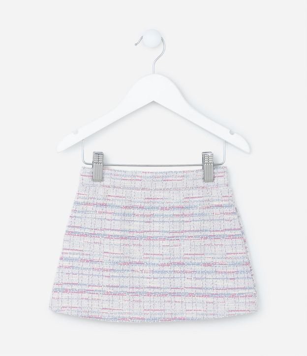 Pollera Infantil en Tweed con Lapelas y Botones - Talle 1 a 5 años 4