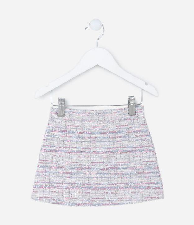 Pollera Infantil en Tweed con Lapelas y Botones - Talle 1 a 5 años 3