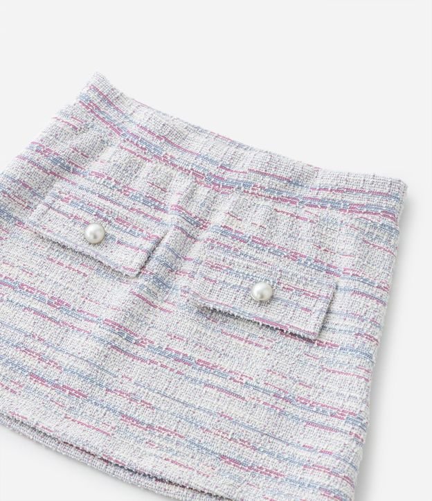 Pollera Infantil en Tweed con Lapelas y Botones - Talle 1 a 5 años 8