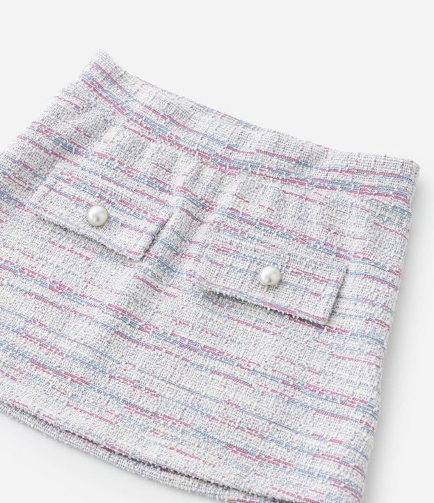 Pollera Infantil en Tweed con Lapelas y Botones - Talle 1 a 5 años 7