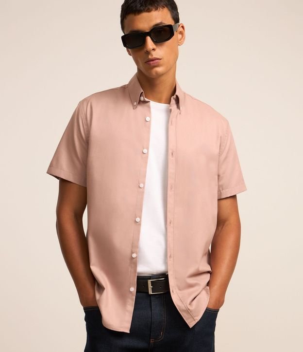 Camisa Comfort en Oxford con Cuello Inglés