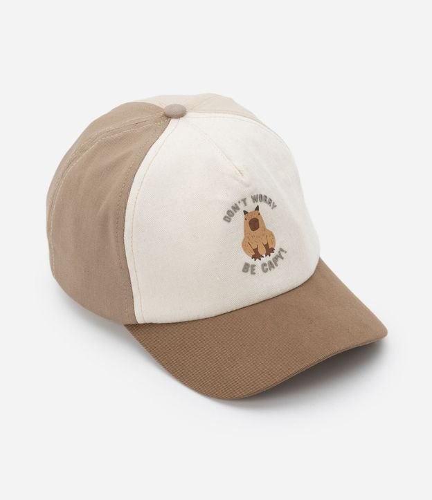 Gorra Infantil en Sarga con Estampa de Carpincho