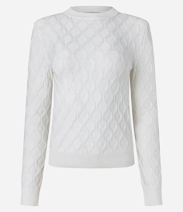 Blusa en Tricot con Hombrera y Textura 7