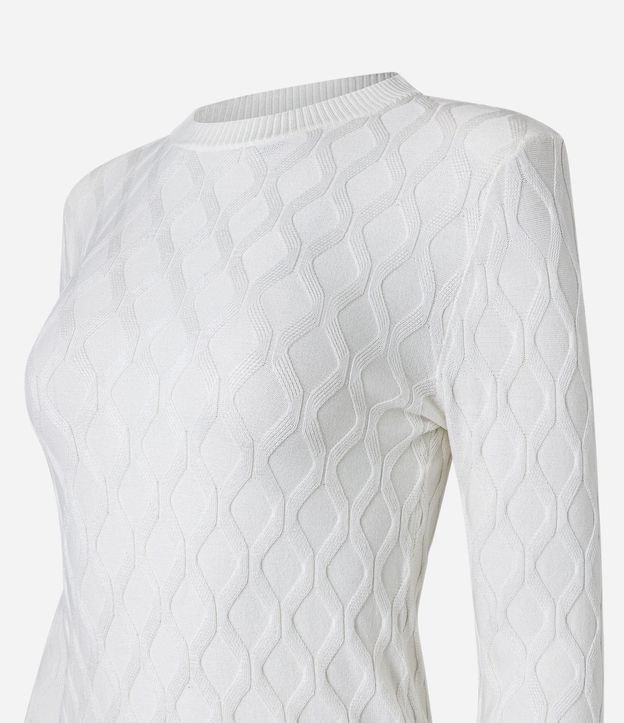 Blusa en Tricot con Hombrera y Textura 8