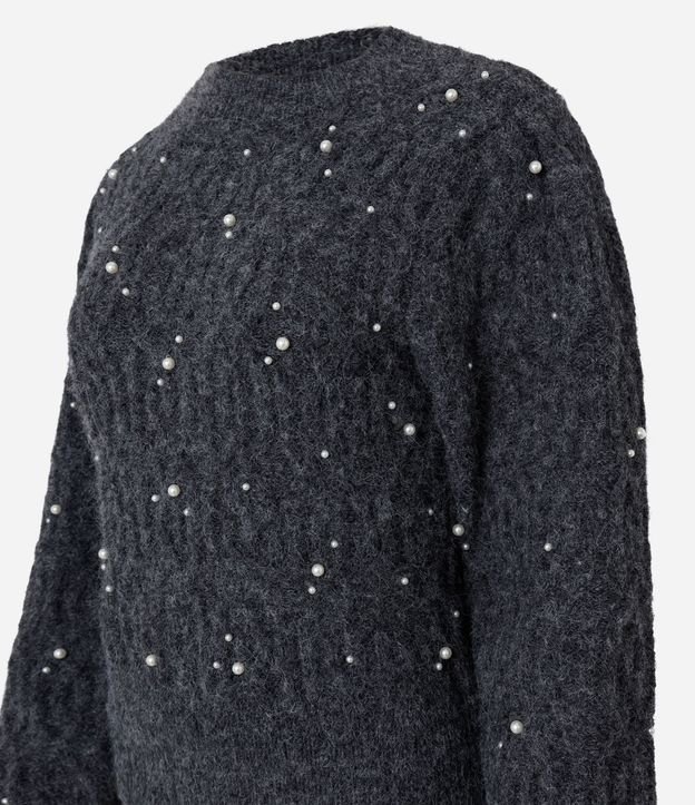 Buzo en Tricot Texturizada con Perlas 10