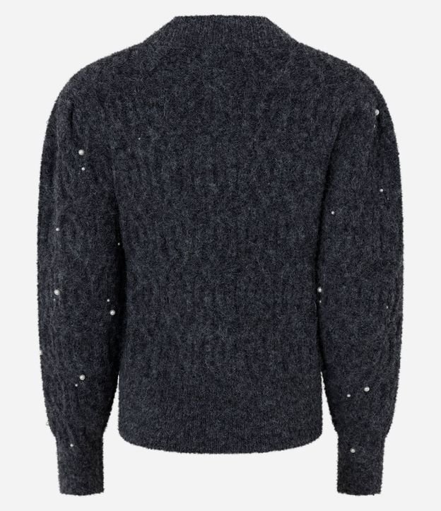 Buzo en Tricot Texturizada con Perlas 11